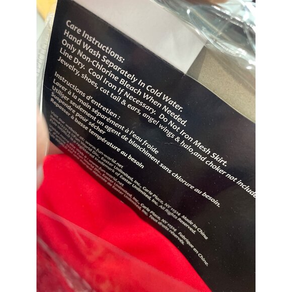 Fun World Fantasy Pettidress Sexy Size S/M Red Mini Sexy Mesh Skirt NEW - Picture 7 of 9